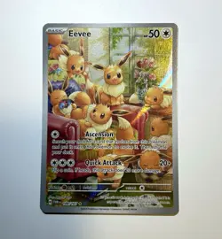 Pokemon Eevee 188/167 SV06 Twilight Masquerade Illustration Rare Holo Full Art - Image 1