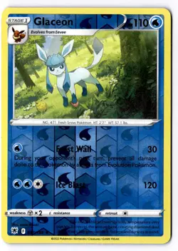 Glaceon 038/189 Reverse Holo Rare Astral Radiance Pokemon LP - Image 1