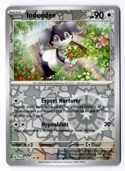 Indeedee 153/198 Reverse Holo Rare Scarlet & Violet Pokemon NM - Image 1