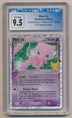 CGC 9.5 Pokemon Celebrations Holo Rare Mew EX 88/92 GEM MINT Condition!! - Image 1