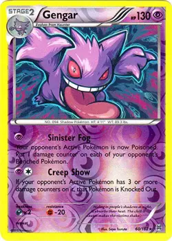 Gengar - 60/162 - Holo Rare - Reverse Holo LP, English Pokemon BREAKThrough - Image 1