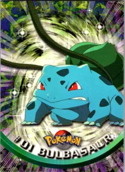 1999 Topps Pokemon Blue Logo Bulbasaur - Image 1