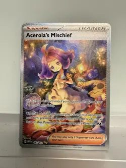 Pokemon TCG Acerola's Mischief 183/132 Ultra Rare Full Art Holo English - Image 1