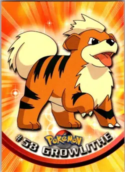 1999 Topps Pokemon Blue Logo Growlithe - Image 1
