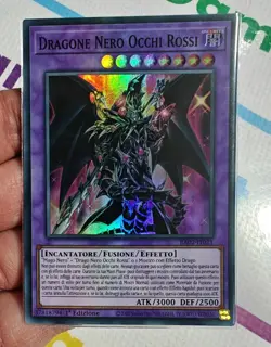 DRAGONE NERO OCCHI ROSSI Super Rara RA02-IT021 YU-GI-OH NUOVA - Image 1