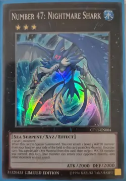 YuGiOh Number 47: Nightmare Shark Super Rare CT11-EN004 - Image 1