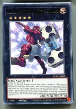 Yu-Gi-Oh! Nummer 67 Zwillingswurfel Hammerer Rare JUSH-DE058 - Image 1