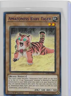 Amazoness Baby Tiger LDS1-EN023 - Ultra Rare Purple - Near Mint - Yugioh - Image 1