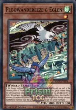 1st ed Floowandereeze & Eglen super rare BODE-EN014 Yugioh - Image 1