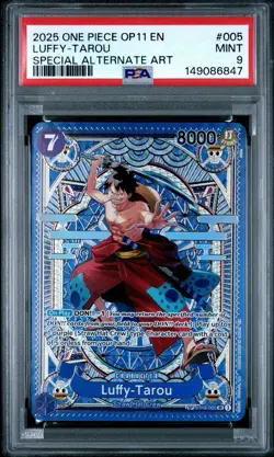 2025 One Piece OP11 Luffy Tarou Special Alternate Art SP #005 PSA 9 Mint - Image 1