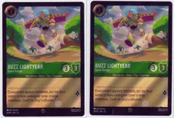 NEW! 2 BUZZ LIGHTYEAR- Space Ranger Foil 57/P3 DISNEY LORCANA AMC Movie Promo-NM - Image 1