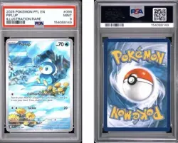 Pokemon Card PSA 9 Piplup 098/094 PFL Phantasmal Flames Illustration Rare 2025 - Image 1