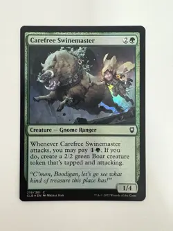 Carefree Swinemaster Foil MTG Magic the Gathering Card NM Near Mint CLB - Image 1