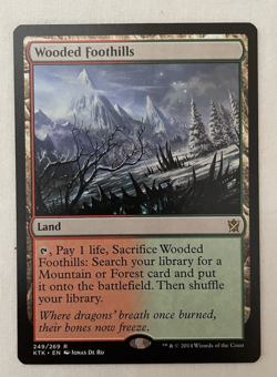1x Wooded Foothills Khans of Tarkir MTG Magic the Gathering LP - Image 1