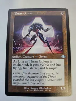 MTG - Thran Golem Retro frame - Dominaria Remastered - Image 1