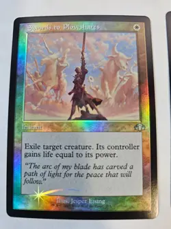 MTG - Sword to Plowshares FOIL Retro frame - Dominaria Remastered - Image 1
