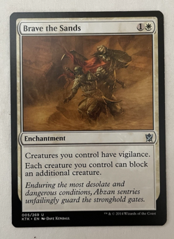 1x Brave the Sands Khans of Tarkir MTG Magic the Gathering LP - Image 1