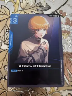 Gundam Card Game Singles GD01-100 U A Show of Resolve New Type Rising - Image 1