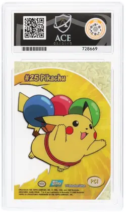 2000 TOPPS POKEMON TV ANIMATION CLEAR CARDS #PC1 PIKACHU ACE 10 - Image 2