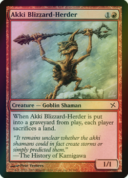 MTG Akki Blizzard-Herder Foil ** Betrayers of Kamigawa ** English (LP) - Image 1
