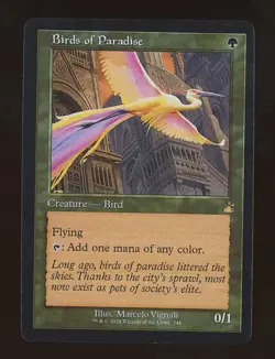 2024 Magic The Gathering Ravnica Remastered Birds of Paradise Retro Frame - Image 1
