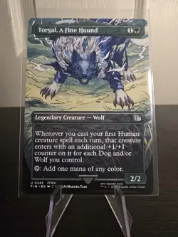 Torgal, A Fine Hound (Borderless) Final Fantasy MTG NM - Image 1
