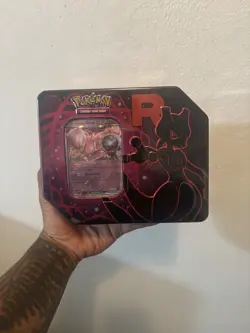 Pokemon TCG Destined Rivals Team Rocket Tin Mewtwo EX - Image 1