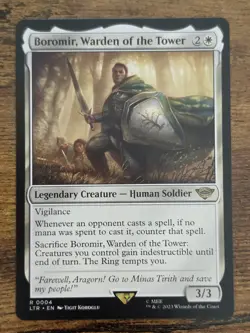MTG Boromir Warden of the Tower ⭐NM+ ⭐Lord of the Rings LTR ⭐10 HQ PICS! ⭐Magic - Image 1