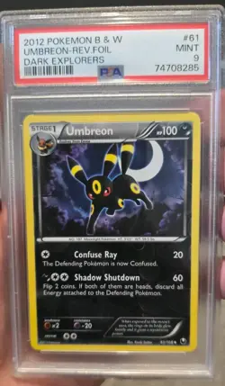 Umbreon 61/108 Dark Explorers Reverse Holo Pokemon 2012 PSA 9 Low pop 37 🌙 - Image 2