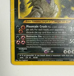 Shining Tyranitar 113/105 Holo Heavily Played Neo Destiny 2002 Pokemon TCG Card - Image 5