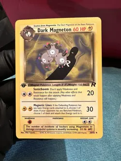 Pokemon TCG Dark Magneton 1st Edition 28/82 Team Rocket Rare Regular NM - Image 1