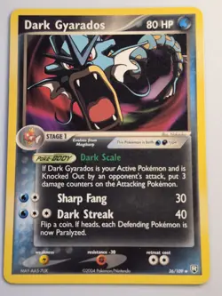 Pokemon TCG Dark Gyarados EX Team Rocket Returns 36/109 Uncommon Non-holo LP - Image 1