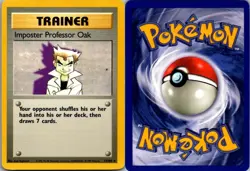 Imposter Professor Oak 73/102 Rare Base Set Unlimited Pokemon Lightly Played - Image 1