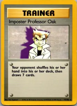 Imposter Professor Oak 73/102 Rare Base Set Unlimited Pokemon Lightly Played - Image 2