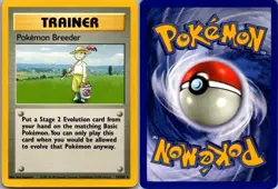 Pokemon Breeder 76/102 Rare Base Set Unlimited Pokemon Lightly Played - Image 1