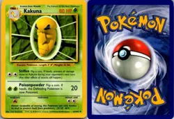 Kakuna 33/102 Uncommon Base Set Unlimited Pokemon Lightly Played - Image 1