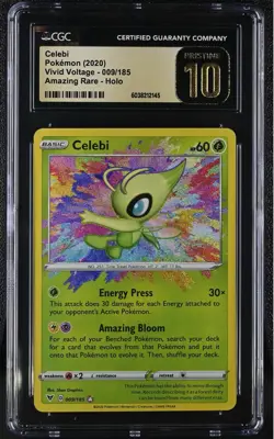 Pokemon Celebi Amazing Rare Vivid Voltage 9/185 CGC Pristine 10 - Image 1
