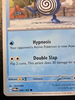 Poliwhirl 042/167 Common Scarlet & Violet: Twilight Masquerade Pokemon TCG - Image 4