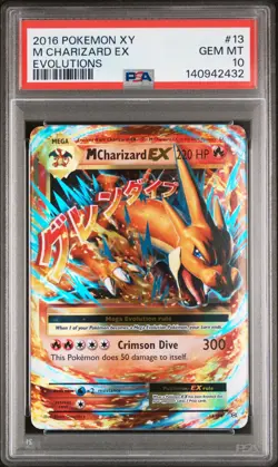 2016 POKEMON XY EVOLUTIONS #13 M CHARIZARD EX PSA 10 - Image 1