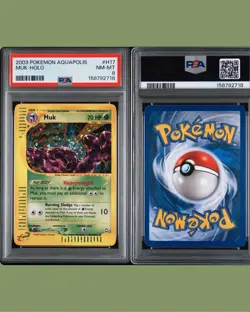 2003 POKEMON AQUAPOLIS #H17 MUK-HOLO PSA 8 NM-MT NEW CERT CLEAN - Image 3