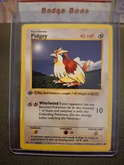 Pokemon TCG Pidgey Base Set 1st Edition (Shadowless Border) - Image 2