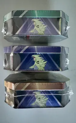 POKEMON TCG Booster Tin Full Set Tyranitar Slaking Darkrai Factory Sealed (3) - Image 4