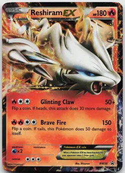 Reshiram EX BW36 Holo Promo Black And White Promo Pokemon Holo Damaged - Image 1