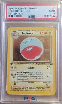 1999 Pokemon Jungle 1st Edition #2 Electrode - Holo PSA 9 MINT - Image 1