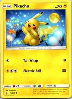 Pikachu 56/236 Unified Minds Pokemon TCG C NM - Image 1