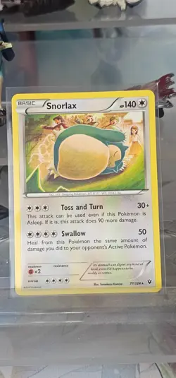 Pokemon Snorlax 77/124 Non-Holo Rare Fates Collide Tomokazu Komiya - Image 1