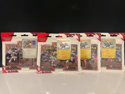 4x Pokemon TCG Destined Rivals Kangaskhan (x1) Zebstrika (x3) Triple Blister - Image 1