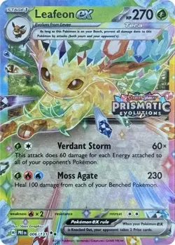 Pokemon Leafeon EX 006/131 Double Rare Stamped English Prismatic Evolutions - Image 2