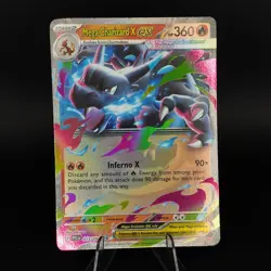 Mega Charizard X ex 013/094 DOUBLE RARE Phantasmal Flames Pokemon Holo LP - Image 1