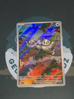 Pokemon TCG Starly 221/198 Illustration Rare Scarlet & Violet Base Set NM - Image 1